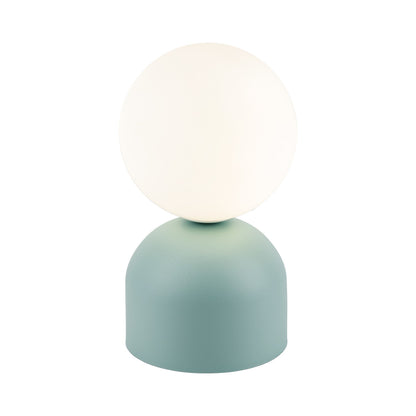 Miki Modern Glass Globe Table Lamp for Bedroom Nightstand, Living Room & Ambient Accent Lighting
