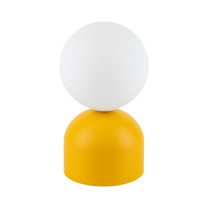Miki Modern Glass Globe Table Lamp for Bedroom Nightstand, Living Room & Ambient Accent Lighting