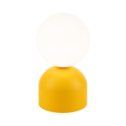 Miki Modern Glass Globe Table Lamp for Bedroom Nightstand, Living Room & Ambient Accent Lighting