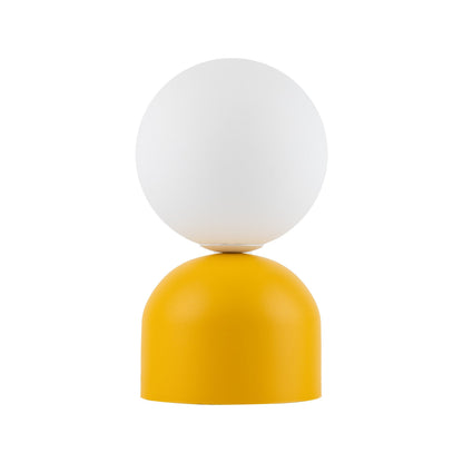 Miki Modern Glass Globe Table Lamp for Bedroom Nightstand, Living Room & Ambient Accent Lighting