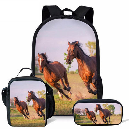 3 in 1 Matching Preschool Backpack Lunchbox Set Stationary Bag