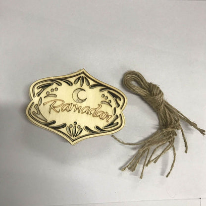 Ornement décoratif en bois à poser pour l'Aïd Moubarak