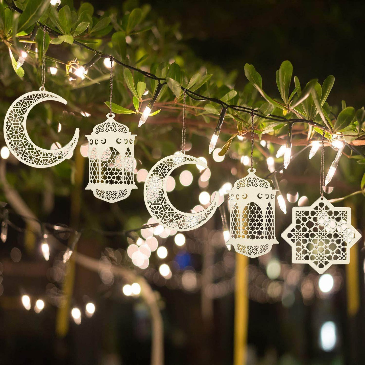 Ornement décoratif en bois à poser pour l'Aïd Moubarak