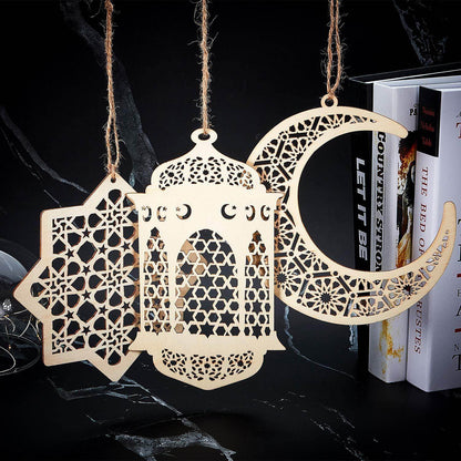 Ornement décoratif en bois à poser pour l'Aïd Moubarak