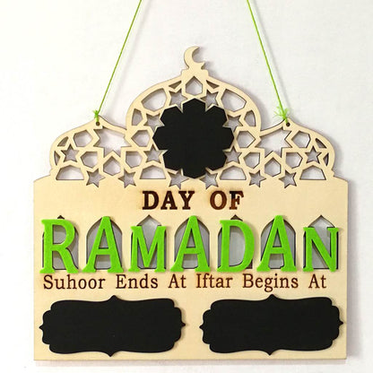 Eid Mubarak Home Decoration Wooden Calendar Listing Ramadan Decor Plaques