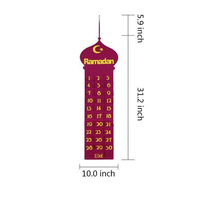For Eid Al-Fitr And Ramadan, The Cloth Wall Calendar Carries The Bag