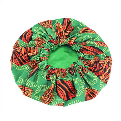 Pattern Satin Linned Bounce Hair Bonnet