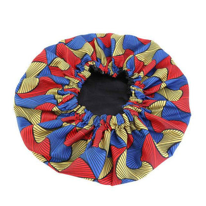 Pattern Satin Linned Bounce Hair Bonnet