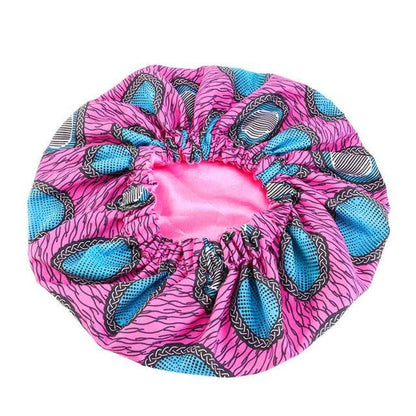 Pattern Satin Linned Bounce Hair Bonnet