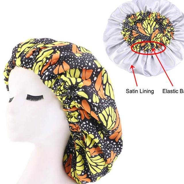Bounce Curly Hair  Bonnet Women Night Sleep Cap