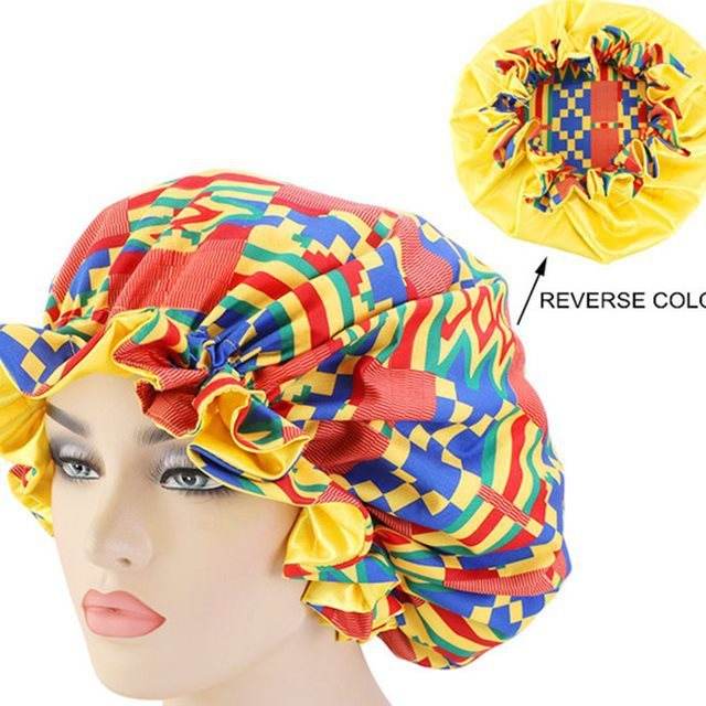 Bounce Curly Hair  Bonnet Women Night Sleep Cap