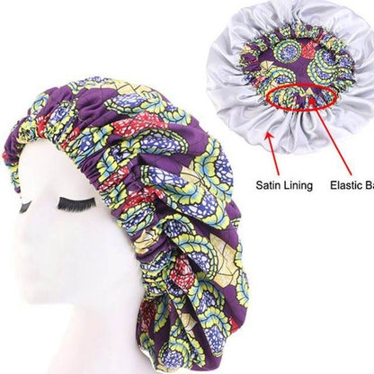 Bounce Curly Hair  Bonnet Women Night Sleep Cap