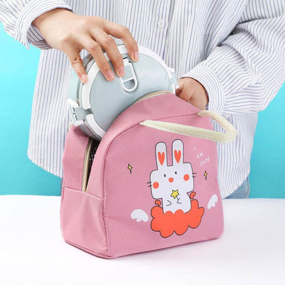 Sac à déjeuner isotherme en toile Oxford avec motif de dessin animé pour filles