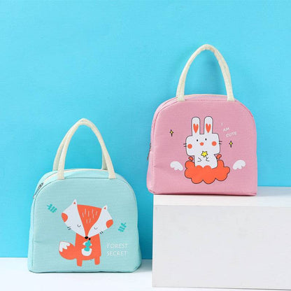 Sac à déjeuner isotherme en toile Oxford avec motif de dessin animé pour filles