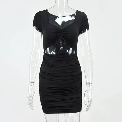 Ladies Bodycon Mini dress Open belly Club Party Dress