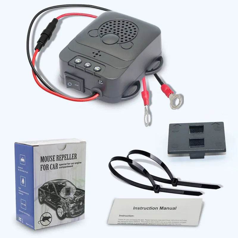 Car Rodent Repellent Animal Ultrasonic Rat Flashlight Deterrent-Trap 12V with LED Vehicle