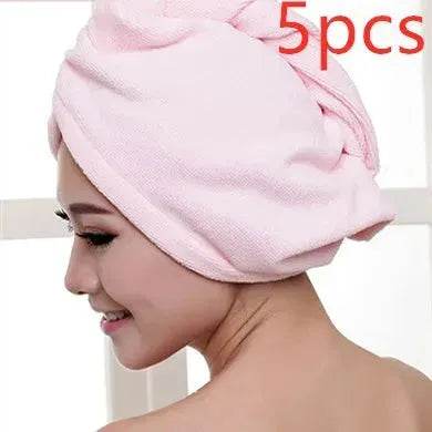 Women's Microfiber Hair Dryer Cap Absorbent Hair Towel.