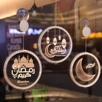 EID Mubarak Moon Star Eid Mubarak Garland LED Curtain String