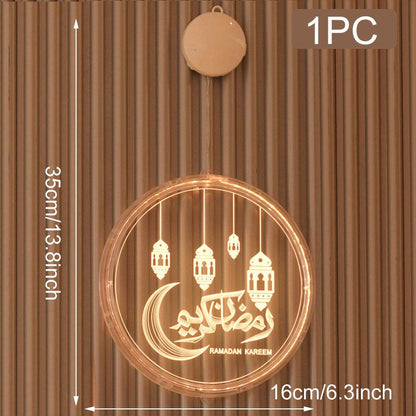 EID Mubarak Moon Star Eid Mubarak Garland LED Curtain String