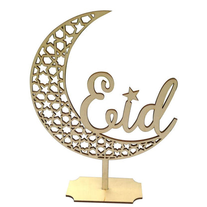 Décoration musulmane de l'Aïd al-Fitr, cadeaux artisanaux, Aïd Moubarak, ornements en bois pour le Ramadan