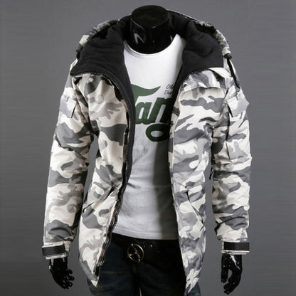 Military Camo Hoodie Jacket – Men's Lightweight British Fashion Outerwear