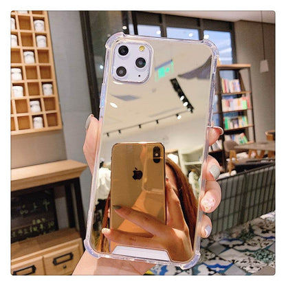 Soft rubber Mirror Phone Case women iphone case