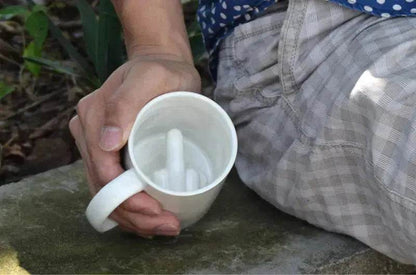 Character Ceramic Middle Finger Cup Coffee Cup With Middle Finger Up