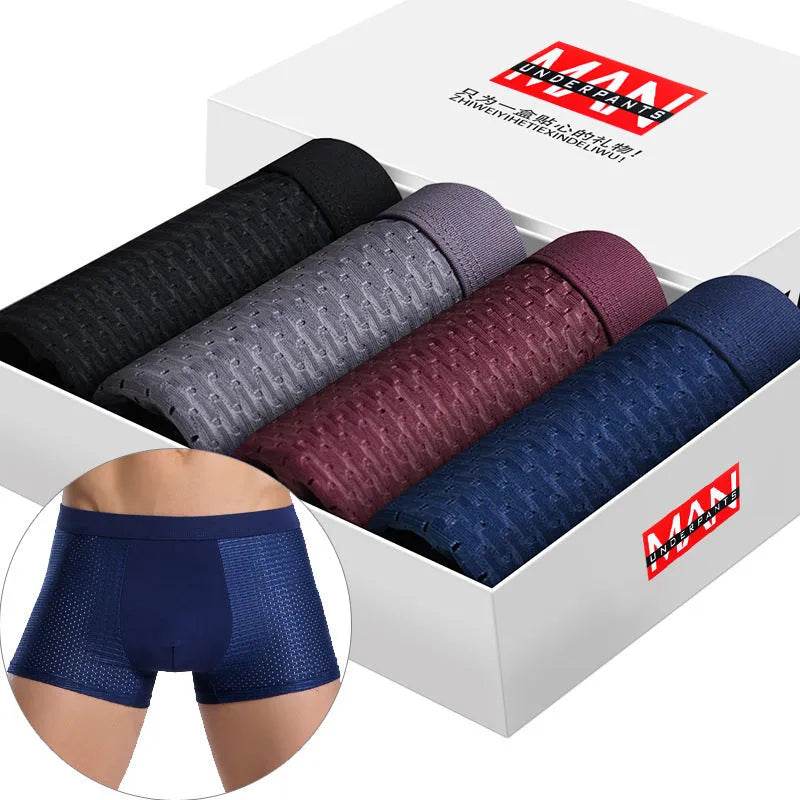 Boxed 4pcs Lot SKY HERO Mens Boxer Brief underwear Short pant men