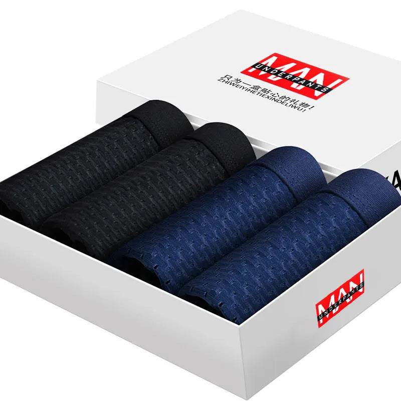 Boxed 4pcs Lot SKY HERO Mens Boxer Brief underwear Short pant men