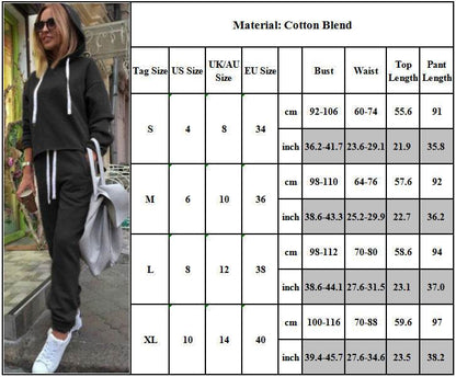 2pcs unisex Drawstring Hoodie Sport suit Athleisure wear