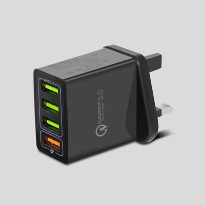 Smart 4 ports USB fast Charger US European British Standard