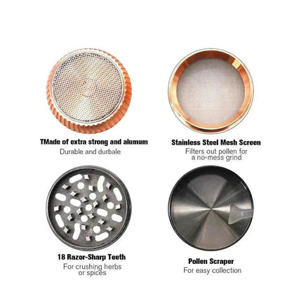Metal Vaping Smoke Grinder Creative Zinc Alloy Grinder
