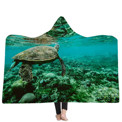 New Hooded Blanket Poncho Thicker Blanket Hooded Blanket Home
