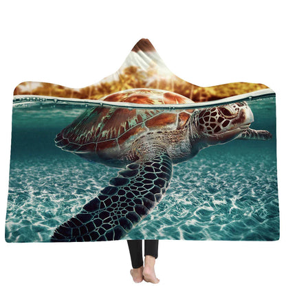 New Hooded Blanket Poncho Thicker Blanket Hooded Blanket Home