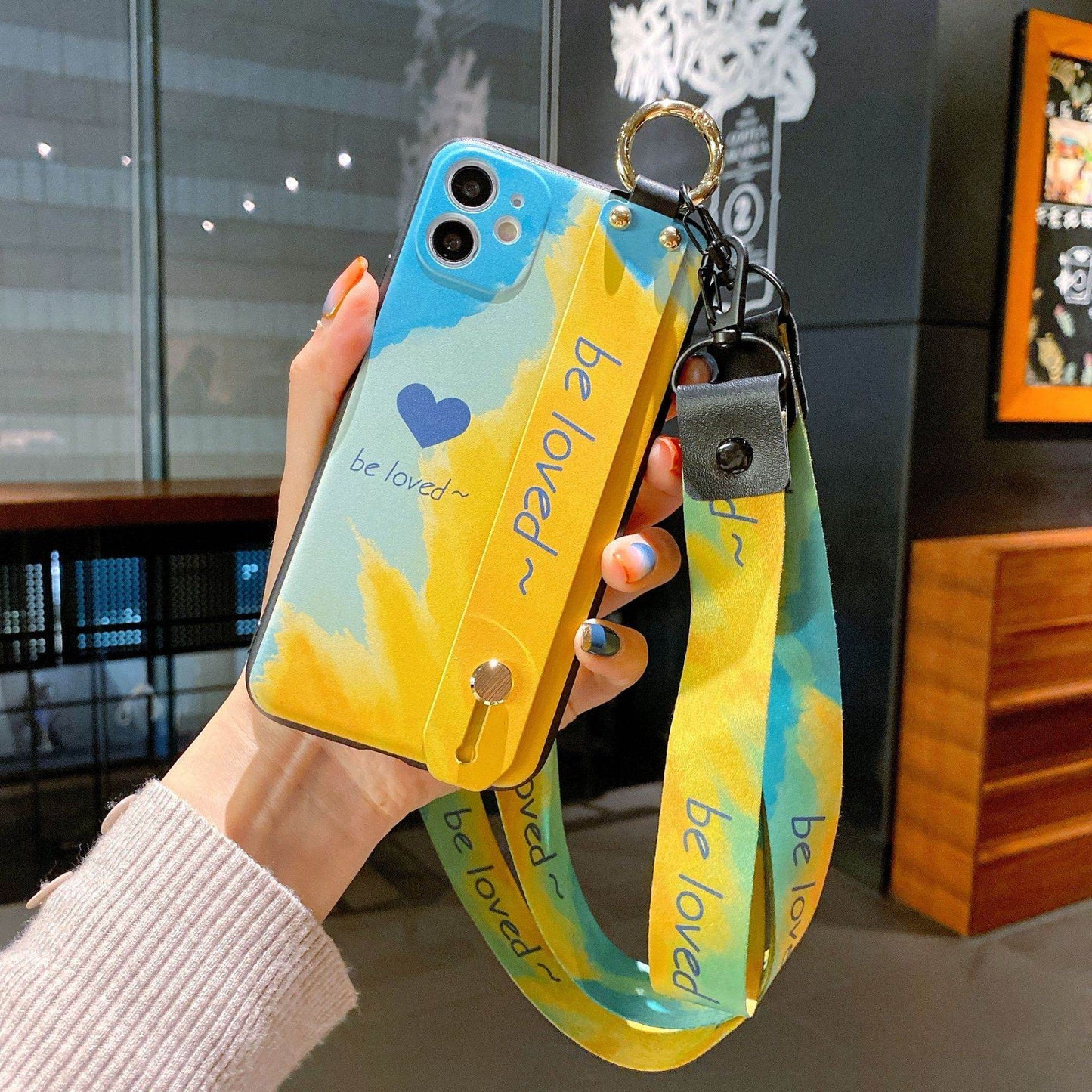 Women Watercolor Wristlet iphone case