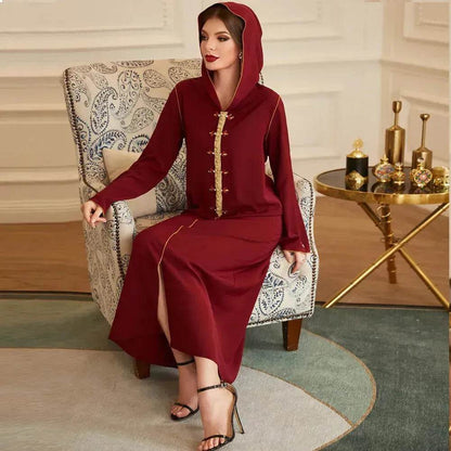 Hand-sewn Diamond Hooded Robe Middle East Dubai Turkey  Kurtas and Kurtis