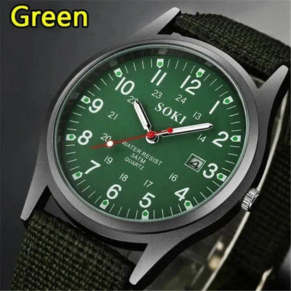 Montre à Quartz Lumineuse pour Homme, Affichage de la Date, Horloge de Sport Décontractée, Montre Cadeau Tendance, Montre de Sport pour Étudiant