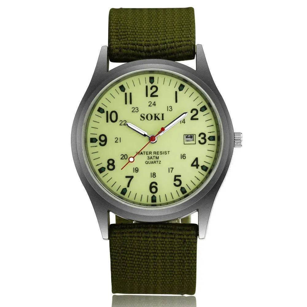 Montre à Quartz Lumineuse pour Homme, Affichage de la Date, Horloge de Sport Décontractée, Montre Cadeau Tendance, Montre de Sport pour Étudiant