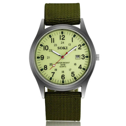 Montre à Quartz Lumineuse pour Homme, Affichage de la Date, Horloge de Sport Décontractée, Montre Cadeau Tendance, Montre de Sport pour Étudiant
