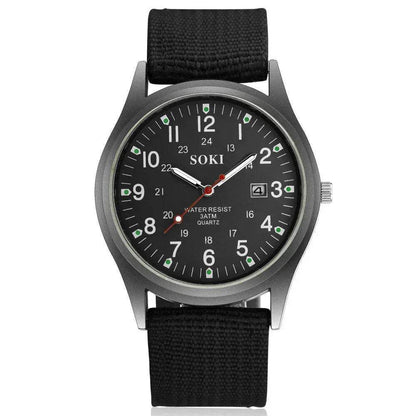 Montre à Quartz Lumineuse pour Homme, Affichage de la Date, Horloge de Sport Décontractée, Montre Cadeau Tendance, Montre de Sport pour Étudiant