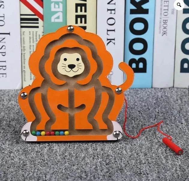 Jouet Labyrinthe Magnétique pour Enfants, Jeu de Puzzle en Bois pour Enfants, Jouet Éducatif Précoce en Bois Casse-tête, Planche à Puzzles Intellectuels
