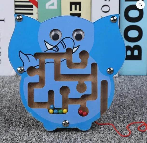 Jouet Labyrinthe Magnétique pour Enfants, Jeu de Puzzle en Bois pour Enfants, Jouet Éducatif Précoce en Bois Casse-tête, Planche à Puzzles Intellectuels