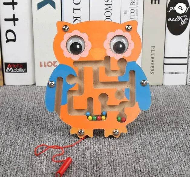 Jouet Labyrinthe Magnétique pour Enfants, Jeu de Puzzle en Bois pour Enfants, Jouet Éducatif Précoce en Bois Casse-tête, Planche à Puzzles Intellectuels