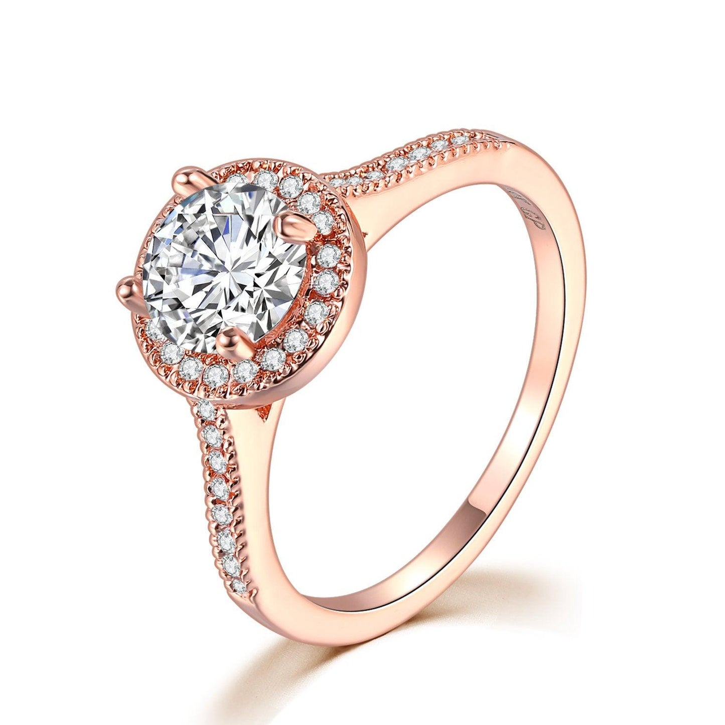 AAA Zircon White Gold Diamond Ring