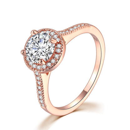 AAA Zircon White Gold Diamond Ring