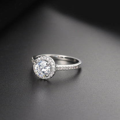 AAA Zircon White Gold Diamond Ring