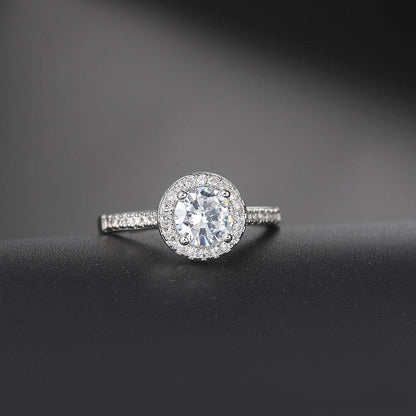 AAA Zircon White Gold Diamond Ring