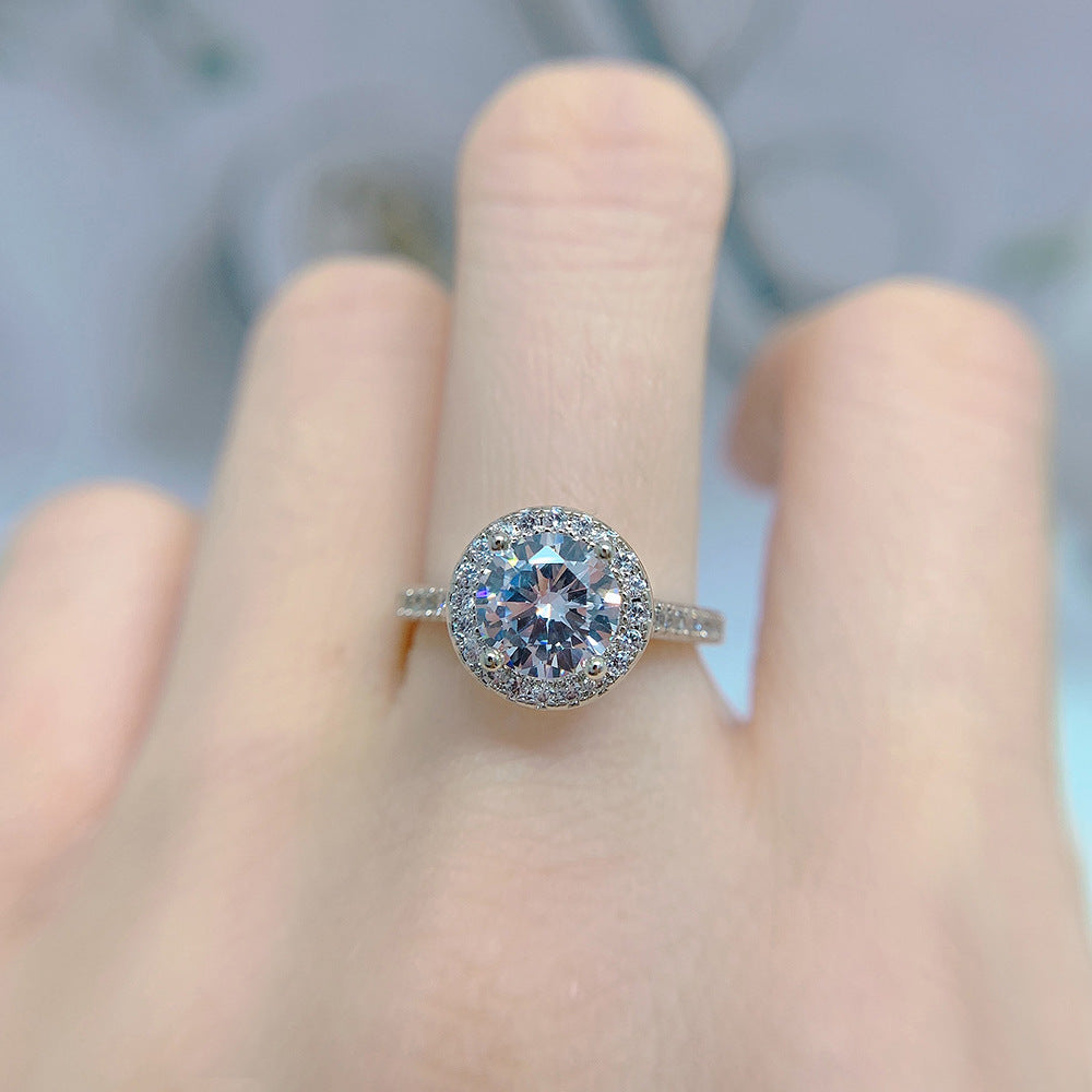 AAA Zircon White Gold Diamond Ring