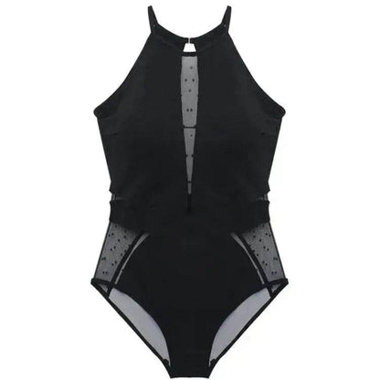 Maillot de bain amincissant ventre, maille noire, une pièce, bikini, maillot de bain charmant, triangle