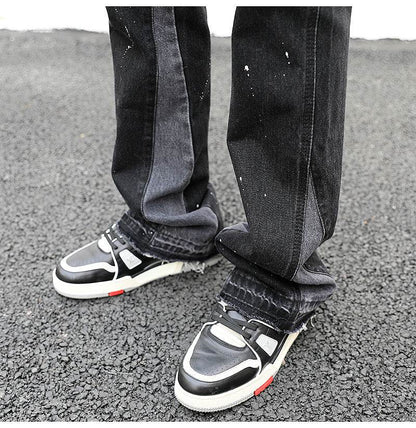 Reconstructed Splatter Denim Jeans pant fashion men
